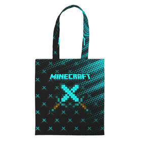 Шоппер 3D с принтом Minecraft в городе Новоалтайск, 100% полиэстер | Плотность: 200 г/м2; Размер: 34×35 см; Высота лямок: 30 см | minecraft | алекс | белый | блоки | ведьма | взрывчатка | визера | волк | гаст | добывать | дракон | зеленый куб | зомби | игра | крафт | крипер | кубики | лошадка | майн | майнкрафт | манкрафт | овечка | оцелот