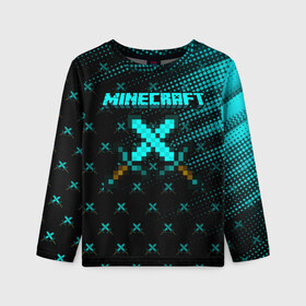 Детский лонгслив 3D с принтом Minecraft в городе Новоалтайск, 100% полиэстер | длинные рукава, круглый вырез горловины, полуприлегающий силуэт
 | minecraft | алекс | белый | блоки | ведьма | взрывчатка | визера | волк | гаст | добывать | дракон | зеленый куб | зомби | игра | крафт | крипер | кубики | лошадка | майн | майнкрафт | манкрафт | овечка | оцелот