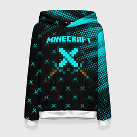 Женская толстовка 3D с принтом Minecraft в городе Новоалтайск, 100% полиэстер  | двухслойный капюшон со шнурком для регулировки, мягкие манжеты на рукавах и по низу толстовки, спереди карман-кенгуру с мягким внутренним слоем. | minecraft | алекс | белый | блоки | ведьма | взрывчатка | визера | волк | гаст | добывать | дракон | зеленый куб | зомби | игра | крафт | крипер | кубики | лошадка | майн | майнкрафт | манкрафт | овечка | оцелот