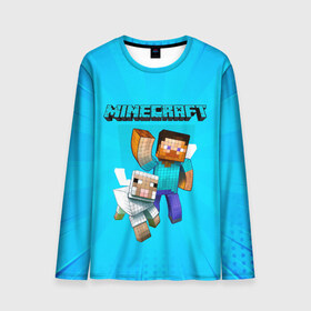 Мужской лонгслив 3D с принтом Minecraft в городе Новоалтайск, 100% полиэстер | длинные рукава, круглый вырез горловины, полуприлегающий силуэт | minecraft | алекс | белый | блоки | ведьма | взрывчатка | визера | волк | гаст | добывать | дракон | зеленый куб | зомби | игра | крафт | крипер | кубики | лошадка | майн | майнкрафт | манкрафт | овечка | оцелот