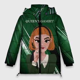 Женская зимняя куртка 3D с принтом Queens Gambit Ход Королевы в городе Новоалтайск, верх — 100% полиэстер; подкладка — 100% полиэстер; утеплитель — 100% полиэстер | длина ниже бедра, силуэт Оверсайз. Есть воротник-стойка, отстегивающийся капюшон и ветрозащитная планка. 

Боковые карманы с листочкой на кнопках и внутренний карман на молнии | the queens gambit | бэт хармон | королева | милая девушка | рыжая | рыжая девушка | сериал | сериал про шахматы | ход королевы | шахматы | элизабет хармон