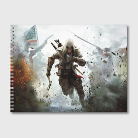 Альбом для рисования с принтом Assassin’s Creed 3 в городе Новоалтайск, 100% бумага
 | матовая бумага, плотность 200 мг. | Тематика изображения на принте: black flag | brotherhood | chronicles | creed | game | origins | revelations | rogue | syndicate | unity | valhalla | альтаир | ассасин | игры | кинжал | пираты
