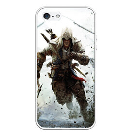 Чехол для iPhone 5/5S матовый с принтом Assassin’s Creed 3 в городе Новоалтайск, Силикон | Область печати: задняя сторона чехла, без боковых панелей | black flag | brotherhood | chronicles | creed | game | origins | revelations | rogue | syndicate | unity | valhalla | альтаир | ассасин | игры | кинжал | пираты