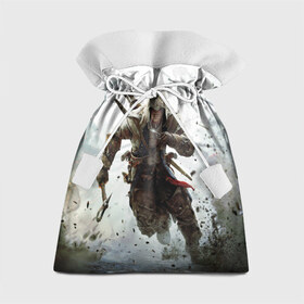 Подарочный 3D мешок с принтом Assassin’s Creed 3 в городе Новоалтайск, 100% полиэстер | Размер: 29*39 см | Тематика изображения на принте: black flag | brotherhood | chronicles | creed | game | origins | revelations | rogue | syndicate | unity | valhalla | альтаир | ассасин | игры | кинжал | пираты