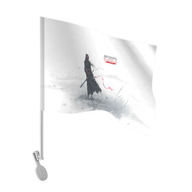 Флаг для автомобиля с принтом ASSASSIN`S CREED в городе Новоалтайск, 100% полиэстер | Размер: 30*21 см | black flag | brotherhood | chronicles | creed | game | origins | revelations | rogue | syndicate | unity | valhalla | альтаир | ассасин | игры | кинжал | пираты