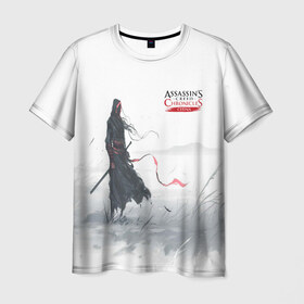 Мужская футболка 3D с принтом ASSASSIN`S CREED в городе Новоалтайск, 100% полиэфир | прямой крой, круглый вырез горловины, длина до линии бедер | black flag | brotherhood | chronicles | creed | game | origins | revelations | rogue | syndicate | unity | valhalla | альтаир | ассасин | игры | кинжал | пираты