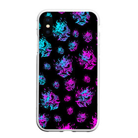 Чехол для iPhone XS Max матовый с принтом CYBERPUNK NEON PATTERN в городе Новоалтайск, Силикон | Область печати: задняя сторона чехла, без боковых панелей | 2019 | cd project red | cyberpunk 2077 | cyberpunk fashion | hacker | keanu reeves | maelstrom | militech | night city | quadra | samurai | samurai cyberpunk 2077 | sci fi | trauma team | v | ви | киану ривз | киберпанк 2077 | логотип | роботы | 