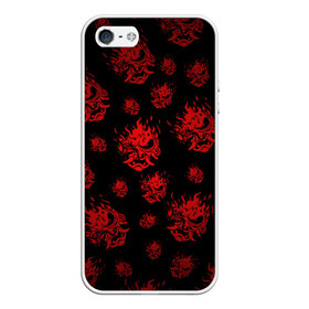 Чехол для iPhone 5/5S матовый с принтом RED SAMURAI PATTERN в городе Новоалтайск, Силикон | Область печати: задняя сторона чехла, без боковых панелей | 2019 | cd project red | cyberpunk 2077 | cyberpunk fashion | hacker | keanu reeves | maelstrom | militech | night city | quadra | samurai | samurai cyberpunk 2077 | sci fi | trauma team | v | ви | киану ривз | киберпанк 2077 | логотип | роботы | 