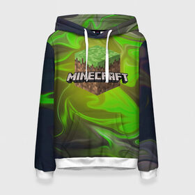 Женская толстовка 3D с принтом Minecraft Toxic wave в городе Новоалтайск, 100% полиэстер  | двухслойный капюшон со шнурком для регулировки, мягкие манжеты на рукавах и по низу толстовки, спереди карман-кенгуру с мягким внутренним слоем. | майнкрафт | майнкрафта | майнкрафтайпи | майнкрафтбета | майнкрафтвидео | майнкрафтер | майнкрафтеры | майнкрафтмемы | майнкрафтонли | майнкрафтпе | майнкрафтсервера | майнкрафтторт