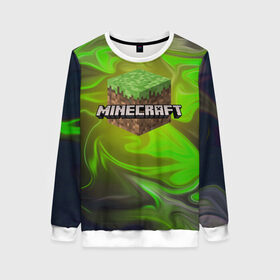 Женский свитшот 3D с принтом Minecraft Toxic wave в городе Новоалтайск, 100% полиэстер с мягким внутренним слоем | круглый вырез горловины, мягкая резинка на манжетах и поясе, свободная посадка по фигуре | майнкрафт | майнкрафта | майнкрафтайпи | майнкрафтбета | майнкрафтвидео | майнкрафтер | майнкрафтеры | майнкрафтмемы | майнкрафтонли | майнкрафтпе | майнкрафтсервера | майнкрафтторт