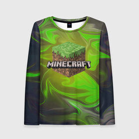 Женский лонгслив 3D с принтом Minecraft Toxic wave в городе Новоалтайск, 100% полиэстер | длинные рукава, круглый вырез горловины, полуприлегающий силуэт | майнкрафт | майнкрафта | майнкрафтайпи | майнкрафтбета | майнкрафтвидео | майнкрафтер | майнкрафтеры | майнкрафтмемы | майнкрафтонли | майнкрафтпе | майнкрафтсервера | майнкрафтторт