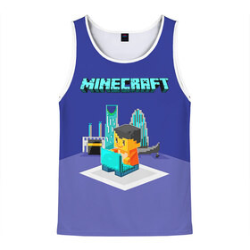 Мужская майка 3D с принтом Minecraft в городе Новоалтайск, 100% полиэстер | круглая горловина, приталенный силуэт, длина до линии бедра. Пройма и горловина окантованы тонкой бейкой | Тематика изображения на принте: minecraft | алекс | белый | блоки | ведьма | взрывчатка | визера | волк | гаст | добывать | дракон | зеленый куб | зомби | игра | крафт | крипер | кубики | лошадка | майн | майнкрафт | манкрафт | овечка | оцелот