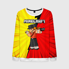 Мужской свитшот 3D с принтом Minecraft в городе Новоалтайск, 100% полиэстер с мягким внутренним слоем | круглый вырез горловины, мягкая резинка на манжетах и поясе, свободная посадка по фигуре | team fortres 2 | алекс | белый | блоки | ведьма | взрывчатка | визера | волк | гаст | добывать | дракон | зеленый куб | зомби | игра | крафт | крипер | кубики | лошадка | майн | майнкрафт | манкрафт | овечка