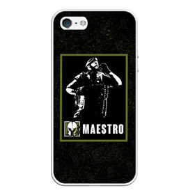 Чехол для iPhone 5/5S матовый с принтом Maestro в городе Новоалтайск, Силикон | Область печати: задняя сторона чехла, без боковых панелей | maestro | r6s | rainbow six siege | маэстро | оперативник | персонаж