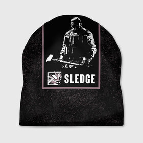 Шапка 3D с принтом Sledge в городе Новоалтайск, 100% полиэстер | универсальный размер, печать по всей поверхности изделия | r6s | rainbow six siege | sledge | оперативник | персонаж | следж