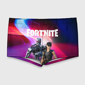 Мужские купальные плавки 3D с принтом T-800 & Sara Connor FORTNITE в городе Новоалтайск, Полиэстер 85%, Спандекс 15% |  | fortnite | конер | коннор | конор | конэр | сара | сарра | т 800 | т800 | терминатор | фортнайт