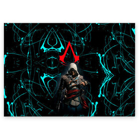 Поздравительная открытка с принтом Assassin’s Creed в городе Новоалтайск, 100% бумага | плотность бумаги 280 г/м2, матовая, на обратной стороне линовка и место для марки
 | action adventure | action rpg | creed | игра | мультиплатформенная | паркур | стелс