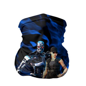 Бандана-труба 3D с принтом Fortnite T-800 Sarah в городе Новоалтайск, 100% полиэстер, ткань с особыми свойствами — Activecool | плотность 150‒180 г/м2; хорошо тянется, но сохраняет форму | Тематика изображения на принте: fortnite | heroes | logo game | marshmallow | marshmello | sarah | sarah connor | t 800 | terminator | битва | бойцы | игра | карась | логотипы игр | маршмеллоу | персонажи игр | робот | сара коннор | терминатор | фортнайт