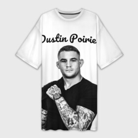 Платье-футболка 3D с принтом Dustin Poirier в городе Новоалтайск,  |  | dustin poirier | mma | ufc | боевые искусства | бои без правил | дастин порье | единоборства | мма | юфс