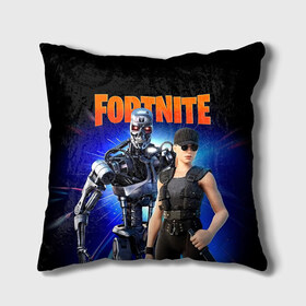 Подушка 3D с принтом Fortnite терминатор в городе Новоалтайск, наволочка – 100% полиэстер, наполнитель – холлофайбер (легкий наполнитель, не вызывает аллергию). | состоит из подушки и наволочки. Наволочка на молнии, легко снимается для стирки | fortnite | t 800 | terminator | терминатор