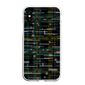 Чехол для iPhone XS Max матовый с принтом Cyberpunk Tartan в городе Новоалтайск, Силикон | Область печати: задняя сторона чехла, без боковых панелей | cyberpunk | glitch | глитч | киберпанк | клетка | матрица | узор | футуристичный | шотландка