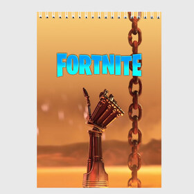 Скетчбук с принтом Fortnite терминатор в городе Новоалтайск, 100% бумага
 | 48 листов, плотность листов — 100 г/м2, плотность картонной обложки — 250 г/м2. Листы скреплены сверху удобной пружинной спиралью | Тематика изображения на принте: fortnite | t 800 | terminator | терминатор