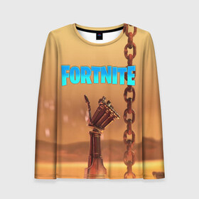 Женский лонгслив 3D с принтом Fortnite терминатор в городе Новоалтайск, 100% полиэстер | длинные рукава, круглый вырез горловины, полуприлегающий силуэт | fortnite | t 800 | terminator | терминатор