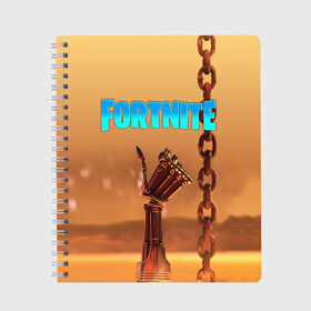 Тетрадь с принтом Fortnite терминатор в городе Новоалтайск, 100% бумага | 48 листов, плотность листов — 60 г/м2, плотность картонной обложки — 250 г/м2. Листы скреплены сбоку удобной пружинной спиралью. Уголки страниц и обложки скругленные. Цвет линий — светло-серый
 | Тематика изображения на принте: fortnite | t 800 | terminator | терминатор