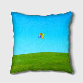 Подушка 3D с принтом Windows XP в городе Новоалтайск, наволочка – 100% полиэстер, наполнитель – холлофайбер (легкий наполнитель, не вызывает аллергию). | состоит из подушки и наволочки. Наволочка на молнии, легко снимается для стирки | win | windows | xp | вин | икспи | хп