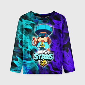 Детский лонгслив 3D с принтом Brawl Stars/Ronin Ruffs в городе Новоалтайск, 100% полиэстер | длинные рукава, круглый вырез горловины, полуприлегающий силуэт
 | brawl stars | colonel ruffs | logo | ronin ruffs | ruffs | бравл старс | бравлер | генерал гавс | генерал руфф | логотипы игр | персонажи игр | раффс | руфус | руффс | собака