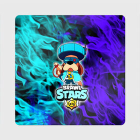 Магнит виниловый Квадрат с принтом Brawl Stars Ronin Ruffs в городе Новоалтайск, полимерный материал с магнитным слоем | размер 9*9 см, закругленные углы | Тематика изображения на принте: brawl stars | colonel ruffs | logo | ronin ruffs | ruffs | бравл старс | бравлер | генерал гавс | генерал руфф | логотипы игр | персонажи игр | раффс | руфус | руффс | собака