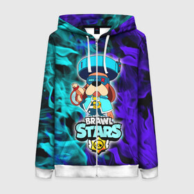 Женская толстовка 3D на молнии с принтом Brawl Stars/Ronin Ruffs в городе Новоалтайск, 100% полиэстер | длина до линии бедра, манжеты и пояс оформлены мягкой тканевой резинкой, двухслойный капюшон со шнурком для регулировки, спереди молния, по бокам два кармана | brawl stars | colonel ruffs | logo | ronin ruffs | ruffs | бравл старс | бравлер | генерал гавс | генерал руфф | логотипы игр | персонажи игр | раффс | руфус | руффс | собака