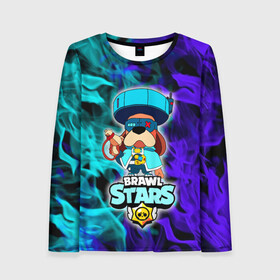 Женский лонгслив 3D с принтом Brawl Stars/Ronin Ruffs в городе Новоалтайск, 100% полиэстер | длинные рукава, круглый вырез горловины, полуприлегающий силуэт | brawl stars | colonel ruffs | logo | ronin ruffs | ruffs | бравл старс | бравлер | генерал гавс | генерал руфф | логотипы игр | персонажи игр | раффс | руфус | руффс | собака