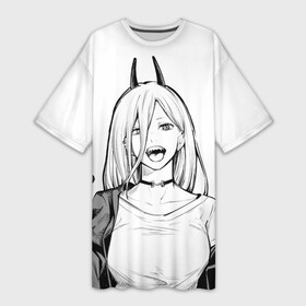 Платье-футболка 3D с принтом Black and White Anime в городе Новоалтайск,  |  | Тематика изображения на принте: anime | chainsaw man | denji | makima | manga | power | аниме | бим | денджи | дьявол бесконечности | кишибэ | летучая мышь | манга | пауэр | хаякава аки | химено | человек бензопила