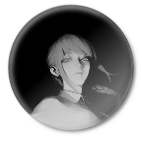 Значок с принтом Makima Chainsaw Man в городе Новоалтайск,  металл | круглая форма, металлическая застежка в виде булавки | Тематика изображения на принте: anime | chainsaw man | denji | makima | manga | power | аниме | бим | денджи | дьявол бесконечности | кишибэ | летучая мышь | манга | пауэр | хаякава аки | химено | человек бензопила