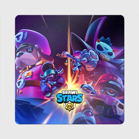 Магнит виниловый Квадрат с принтом Starr Force - Brawl Stars в городе Новоалтайск, полимерный материал с магнитным слоем | размер 9*9 см, закругленные углы | Тематика изображения на принте: brawl | brawler | brawlstars | chromatic | legendary | supercell | боец | бравл | бравлер | бравлпасс | бравлстарс | бравлстарсигра | булл | гавс | дэррил | колетт | лега | лу | новый перс | новый скин | перс бравл | суперс