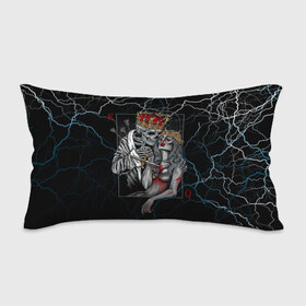 Подушка 3D антистресс с принтом The Skull King and Queen в городе Новоалтайск, наволочка — 100% полиэстер, наполнитель — вспененный полистирол | состоит из подушки и наволочки на молнии | art | gold skull | queen | skull king | the skull king and queen | арт | буби | дама | золотой череп | игральные карты | игроку | карты | кинжал | король | король и дама | король и королева | крести | любовь | он и она | пики | покер