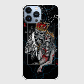 Чехол для iPhone 13 Pro Max с принтом The Skull King and Queen в городе Новоалтайск,  |  | art | gold skull | queen | skull king | the skull king and queen | арт | буби | дама | золотой череп | игральные карты | игроку | карты | кинжал | король | король и дама | король и королева | крести | любовь | он и она | пики | покер