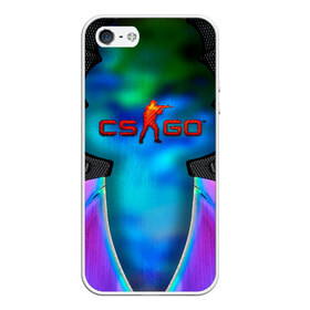 Чехол для iPhone 5/5S матовый с принтом CS GO blue gem в городе Новоалтайск, Силикон | Область печати: задняя сторона чехла, без боковых панелей | counter strike | cs go | контра