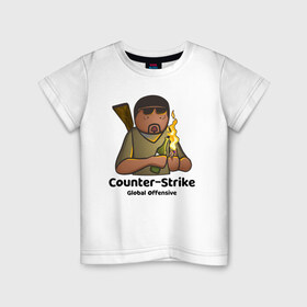 Детская футболка хлопок с принтом CS GO | Коктейль Молотова в городе Новоалтайск, 100% хлопок | круглый вырез горловины, полуприлегающий силуэт, длина до линии бедер | 