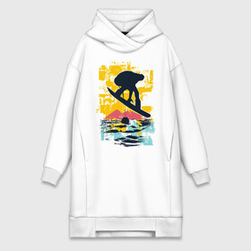 Платье-худи хлопок с принтом Snowboarding в городе Новоалтайск,  |  | art | board | man | mountains | snow | snowboard | snowboarding | sport | арт | горы | доска | снег | сноуборд | сноубординг | спорт | человек