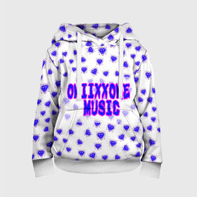 Детская толстовка 3D с принтом OniixxOneMusic1 в городе Новоалтайск, 100% полиэстер | двухслойный капюшон со шнурком для регулировки, мягкие манжеты на рукавах и по низу толстовки, спереди карман-кенгуру с мягким внутренним слоем | almas | music | neon | oniixxone | text