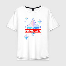 Мужская футболка хлопок Oversize с принтом PRIMOGEM в городе Новоалтайск, 100% хлопок | свободный крой, круглый ворот, “спинка” длиннее передней части | 
