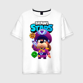 Женская футболка хлопок Oversize с принтом Генерал Гавс brawl stars в городе Новоалтайск, 100% хлопок | свободный крой, круглый ворот, спущенный рукав, длина до линии бедер
 | brawl | brawl stars | brawlstars | brawl_stars | jessie | бравл | бравлер руффс | бравлстарс | генерал гавс
