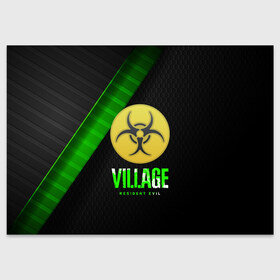 Поздравительная открытка с принтом RESIDENT EVIL VILLAGE в городе Новоалтайск, 100% бумага | плотность бумаги 280 г/м2, матовая, на обратной стороне линовка и место для марки
 | biohazard | game | monster | resident evil | resident evil 8 | umbrella | umbrella corp | umbrella corporation | zombie | обитель зла