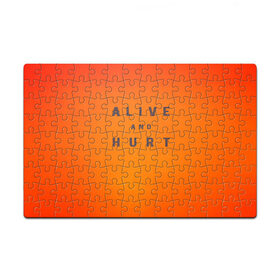 Пазл магнитный 126 элементов с принтом Alive and hurt в городе Новоалтайск, полимерный материал с магнитным слоем | 126 деталей, размер изделия —  180*270 мм | Тематика изображения на принте: alive | and | ash | form | hip hop | hurt | is | lil peep | lilpeep | lilpip | our | purest | rap | rep | лил пип | лилпип | реп | рэп | хип хоп | эмо рэп