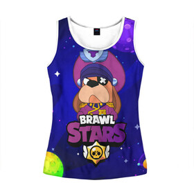 Женская майка 3D с принтом Brawl Stars - Генерал Гавс в городе Новоалтайск, 100% полиэстер | круглая горловина, прямой силуэт, длина до линии бедра | 2020 | 2021 | brawl | colonel | dog | leon | ruffus | space | stars | бравл | браво | гавс | генерал | корабль | космический | космос | леон | лион | новые | новый | персонаж | персонажи | пес | планеты | собака | страс