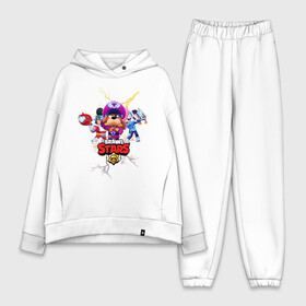 Женский костюм хлопок Oversize с принтом Brawl Stars the StarrForce в городе Новоалтайск,  |  | brawl | brawl ruffs | brawl stars | brawler | colette | colonel ruffs | leon | new brawler | ruffs | ruffus | space ox bull | астробык булл | бравл | бравл гавс | бравл старс | бравлер | гавс | генерал гавс | генерал пес | колетт | лео