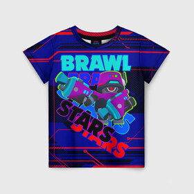 Детская футболка 3D с принтом D4R-RY1 Дерил BRAWL STARS в городе Новоалтайск, 100% гипоаллергенный полиэфир | прямой крой, круглый вырез горловины, длина до линии бедер, чуть спущенное плечо, ткань немного тянется | brawl | bull | colette | colette navigator | colonel ruffs | d4r ry1 | dark lord spike | leon | nani | ruffs ronin | spike | stars | surge | астробулл | астробык | бравл | гавс ронин | генерал гавс | дерил | колетт навигатор | леон | н