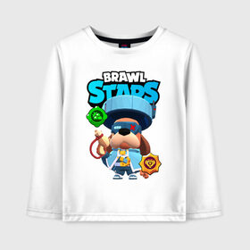 Детский лонгслив хлопок с принтом Генерал Гавс brawl stars в городе Новоалтайск, 100% хлопок | круглый вырез горловины, полуприлегающий силуэт, длина до линии бедер | brawl | brawl stars | brawlstars | brawl_stars | jessie | бравл | бравлер руффс | бравлстарс | генерал гавс